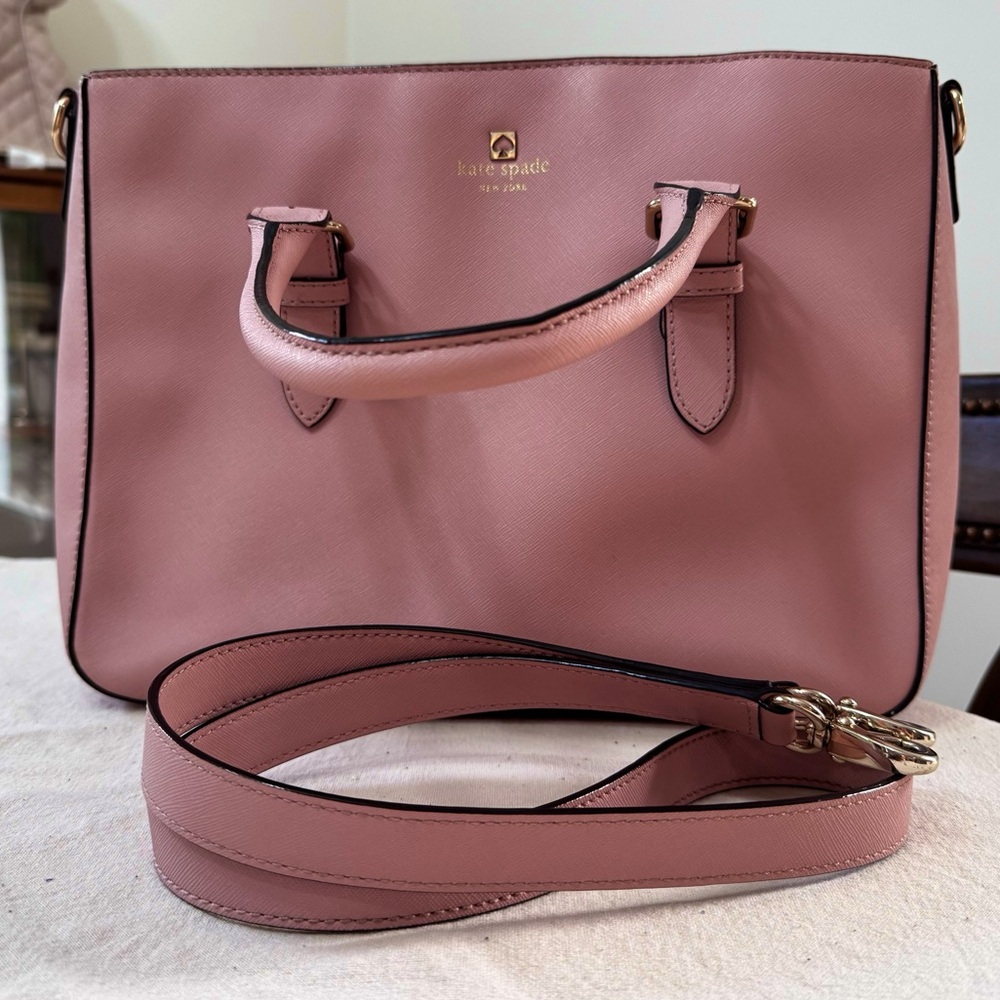 Kate Spade Pink Satchel with Detachable Shoulder Strap